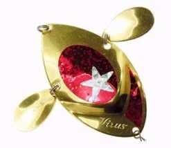 Wiggler AB Røyeblink Stor-virus Gull/ Rød 75mm